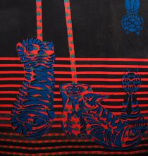 CAMELEON CATS 2015r, tkanina artystyczna, druk na tkaninie, 185x150cm, cena 200zl.jpg